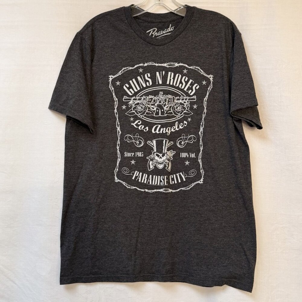 Guns N Roses Paradise City Graphic Bravado Shirt Unisex Medium Band Tee Grunge